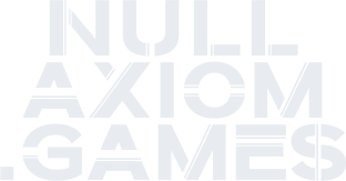 NULL AXIOM three-line lockup — .NULL .AXIOM .GAMES
