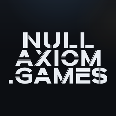 NULL AXIOM stacked wordmark on dark gradient (social avatar)